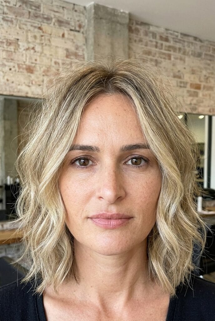 classic collarbone bob haircut with curly dark hair shoulder length 2026