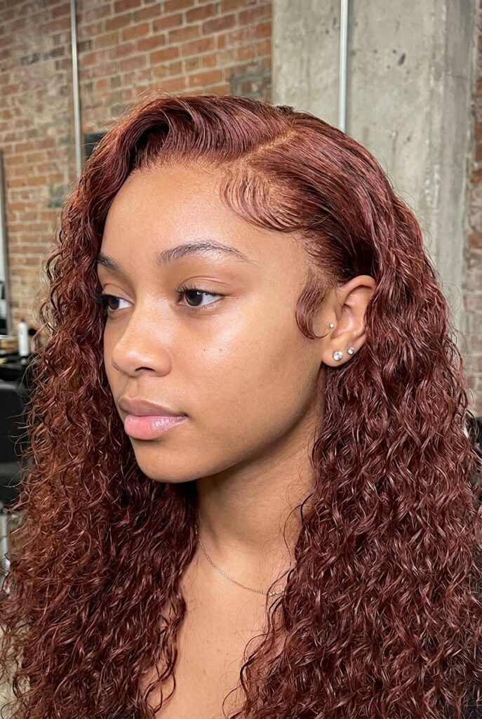 deep auburn red hair color rich dimensional cool tone 2026