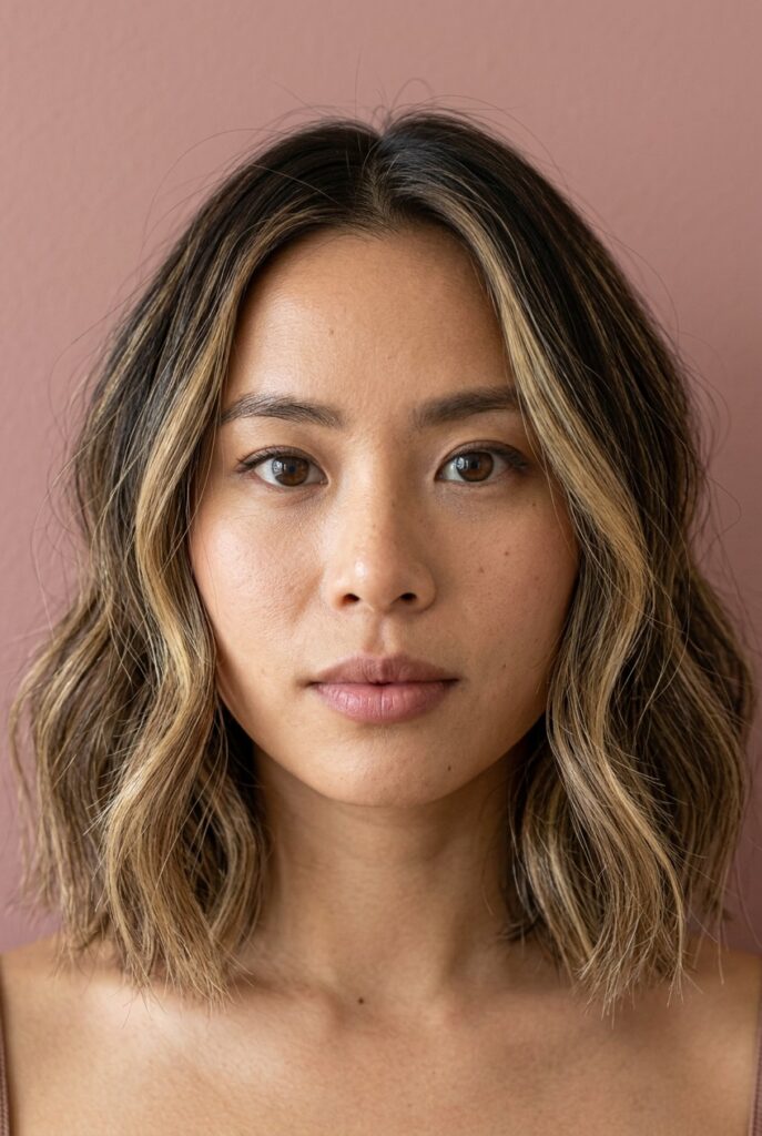 Ghost layers on short fine hair with soft movement and natural-looking volume