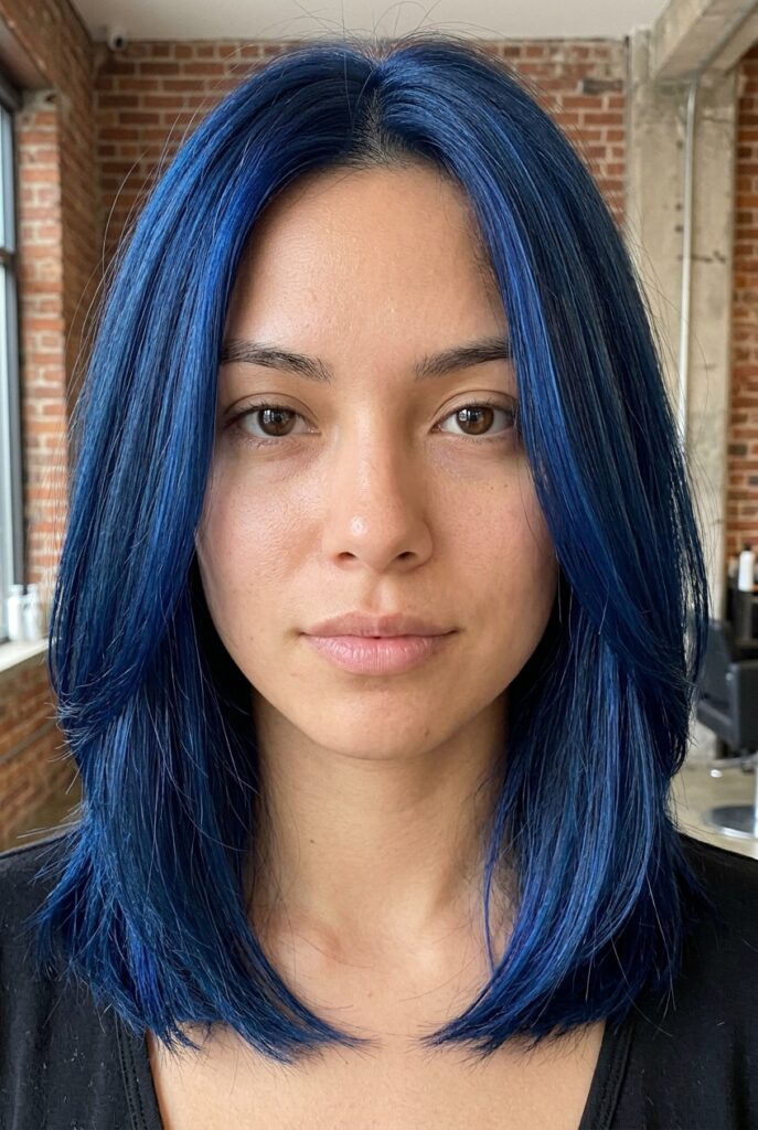 inky gloss black hair color glossy reflective shine 2026 trend