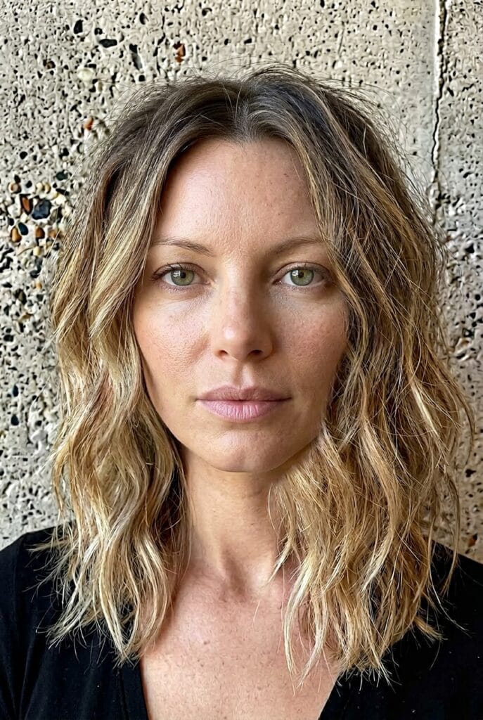 layered long bob lob haircut blonde shoulder length waves 2026