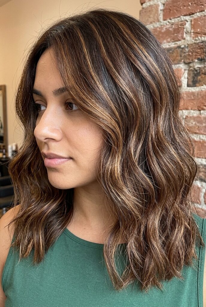 praline brown hair color golden hazel babylights dimensional 2026