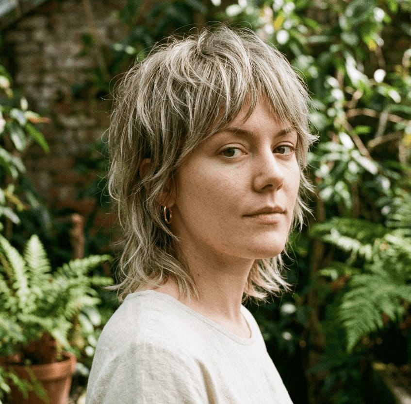 tousled short shag haircut with piece-y bangs for women