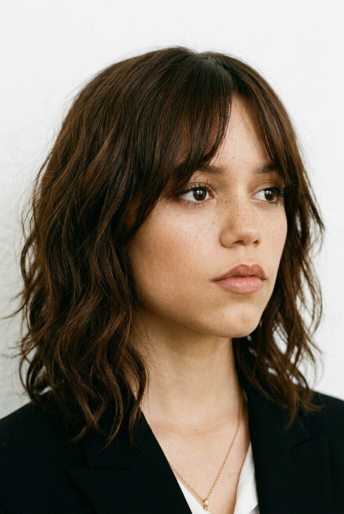 Short thick hair with shattered layers for edgy texture and wispy movement