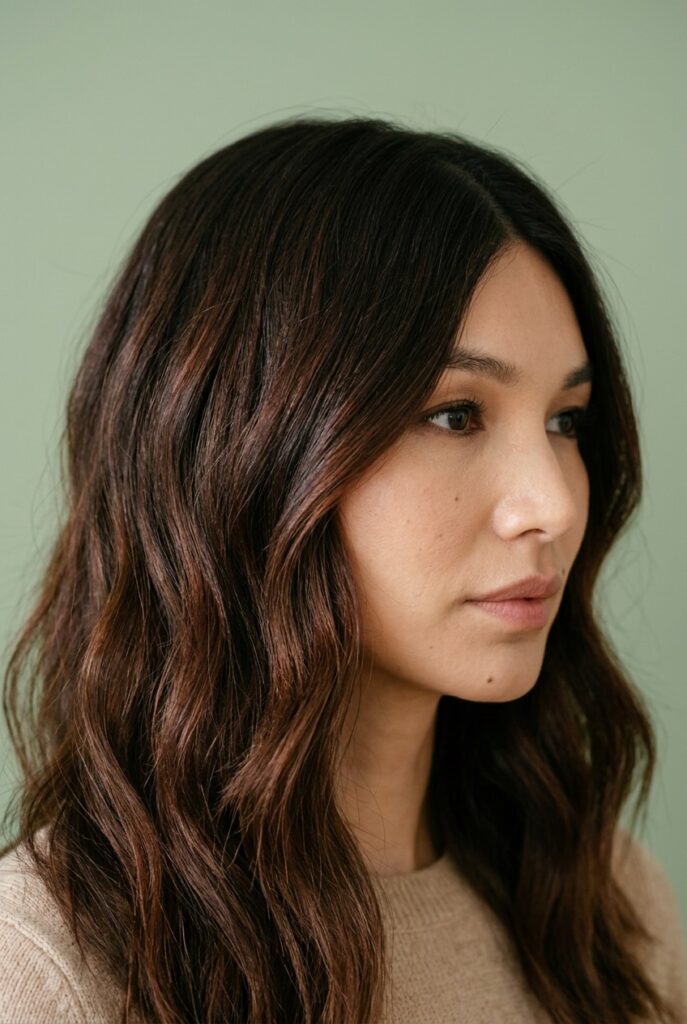 Medium-length fine hair with square layers for fuller-looking volume and movement