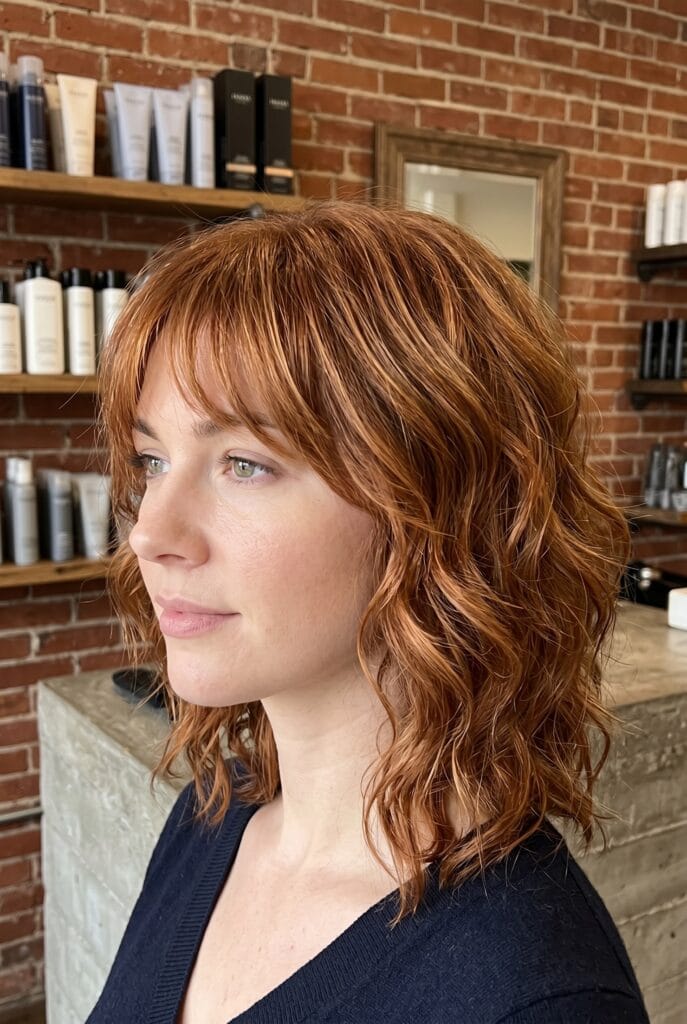tousled bob haircut relaxed messy texture effortless style